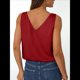 thumbnail image 5 of Camiseta Sin Mangas de Satén de Seda para Mujer, Cuello en V, Camisa de Verano Sin Mangas, Ropa Informal de Negocios, Ropa Elegante para Vacaciones Vino Tinto XL, 5 of 6