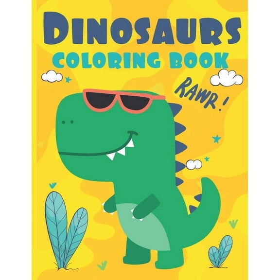 dinosaur coloring book: great gift fun and cute for kids boys girls and toddlers preschoolers ages 4-8,3-8, 6-8, Unique Illustrations fantasti