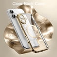 thumbnail image 3 of JETech Magnetic Case for iPhone 17 6.3-Inch, Full Camera Lens Protection, Compatible with MagSafe, Soft Electroplated TPU Frame with Hard Clear PC Back, Shockproof Phone Cover (Gold), 3 of 5