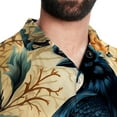 thumbnail image 5 of Crow Men's Short Sleeve Button Down Hawaiian Beach Printed Casual Shirts, 5 of 6