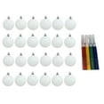 thumbnail image 1 of 24 adornos navideños irrompibles de bolas sin pintar, ideales para manualidades. Adornos de 3 cm para colgar en el de , perfectos para, 1 of 9
