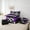 Blueviolet Black, variant on Erosebrida Racing Flag Bedding Twin Size, Neon Plum Honeycomb Comforter Sets With Sheets, Extreme Racing Car Sports For Youth Bedding Sets Twin Size, Microfiber Room Decorative,7Pcs Reversible