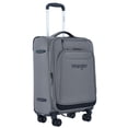 thumbnail image 5 of Wrangler 20-inch Soft-Side Expandable Rolling Carry-on with 8-Wheel Spinner System, Sharkskin Grey, 5 of 7