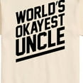 thumbnail image 3 of Instant Message - World's Okayest Uncle - Men's Short Sleeve Graphic T-Shirt, 3 of 6