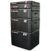 Meister PROFOAM™ Plyo Boxes - Foam Plyometric Jump Boxes for Professional Gyms - Black - 5 Box Set (24", 18", 12", 6", 3")