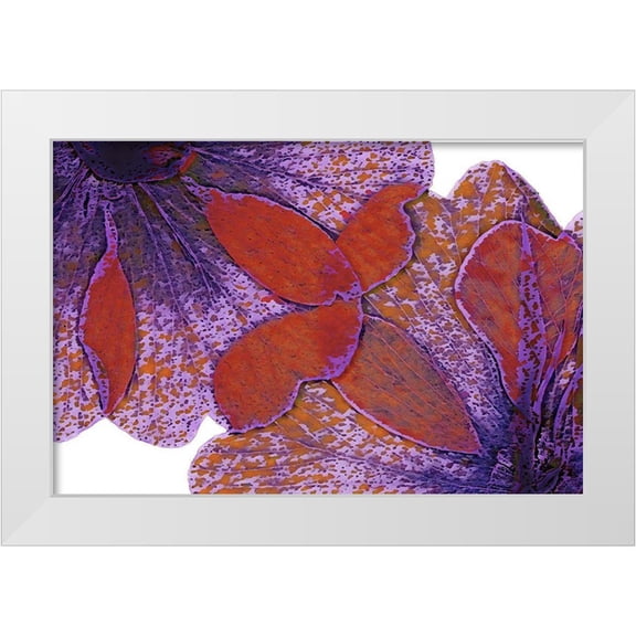 Sommers, Mindy 14x11 White Modern Wood Framed Museum Art Print Titled - Painted Leaves