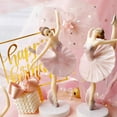 thumbnail image 4 of Visland 3Pcs Pink Dancing Ballerina Girl Figurine, Miniature Ballerina Girl Figure Collection Doll Toy, Girl Cake, Girl Plant Pot Craft Dollhouse Decoration, Cake Decoration, Landscape Scenes, 4 of 8