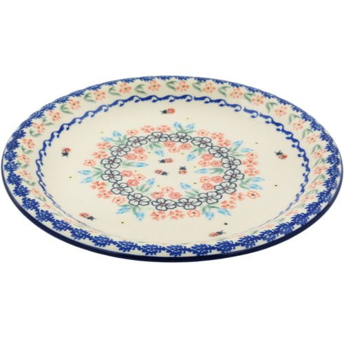 Polmedia Fanciful Ladybug Polish Pottery Decorative Plate