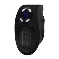 Bdday 500W Ceramic Plug In Heater Fast Room Wall Indoor Heater Adjustable-Thermostat Timer And LED Display