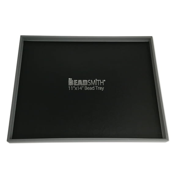 The Beadsmith Bead Mat Tray – Lightweight Tray for Holding Bead Mats, 11.5” x 14.5” x 0.5”, Portable