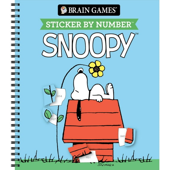 Brain Games - Sticker by Number Brain Games - Sticker by Number: Snoopy, (Spiral-Bound)