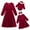 Wine Red, variant on FYMNSI Christmas Outfits for Women Girls Fall Mommy and Me Velvet Matching Xmas Dress Dark Green S
