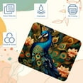 thumbnail image 3 of Peacock Square Desk Mat Mousepad, 8.3x9.8 Inch Non-Slip Rubber Bottom, Printed Gaming Mousepad for Office and Gaming, 3 of 6