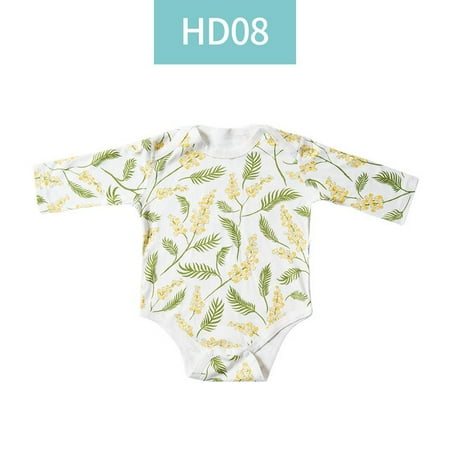 

QWZNDZGR Kangobaby Spring Autumn Summer Baby Clothes Long Sleeve Bamboo Cotton Baby Girls Boys Romper Fashion Rainbow Print Jumpsuits