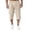 Khaki, variant on Men's Long Linen Shorts 3/4 Length Lounge Lounge Shorts Capri Pant (White XXL)