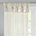 thumbnail image 3 of Madison Park Ceres Polyester Fabric Twisted Tab Poly Voile Window Pair in Ivory, 3 of 7