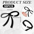 thumbnail image 6 of 50 Pcs  Bows Drink Tags Coquette Bow Wine Glass Charms Acrylic Bowknot Drink Tag for Bachelorette Birthday Wedding Coquette Tasting Party Decor Accessory(Black), 6 of 6