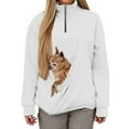 thumbnail image 5 of Glisme Sweatshirt For Women Hoodies With Cat Bag Plus Size Cat Dog Carrier Long Sleeve Sweatshirt Cute Pet Holder Hoodie Versatile Top Daily Wear White, 5 of 9