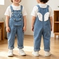 thumbnail image 6 of Ruyang Kids Toddlers Overalls Solid Adjustable Strap Loose Fit Jumpsuits Boys Girls Trendy Cotton Casual Rompers All-Season, 6 of 6