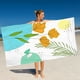 thumbnail image 4 of 1 pieza de toalla de playa de felpa doble de fibra ultrafina con varios estampados, toalla de playa, chal de natación y protector solar, 4 of 5