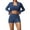 Blue, variant on Pilates Outfits Workout Sets for Women Three Piece Solid Color Tight Fitting Yoga Wear for Running and Fitness with Square Neck Racerback Crop Feature Breathable Wicking Fabric