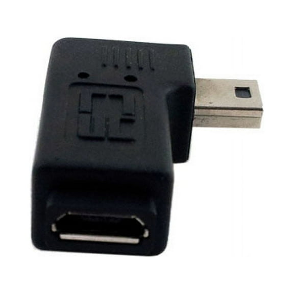 FVH 90 Degree Right Angled Mini USB Male to Micro USB Female Data Sync Power Adapter