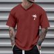 thumbnail image 1 of Blusas y camisas de manga corta con cuello en V para hombre, camisetas deportivas de manga corta con cuello en V, camisetas deportivas de trabajo, camisetas de verano para hombre, blusas de manga cort, 1 of 4