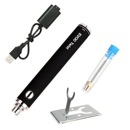 

5V 8W Soldering Iron with Holder Stand Fast Heating Cordless USB Rechargeable Iron Welding Repair Tools(Black)
