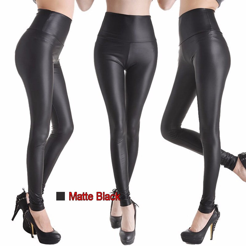 Cross1946 - CROSS1946 Sexy Women's Faux Leather Leggings High Waisted ...