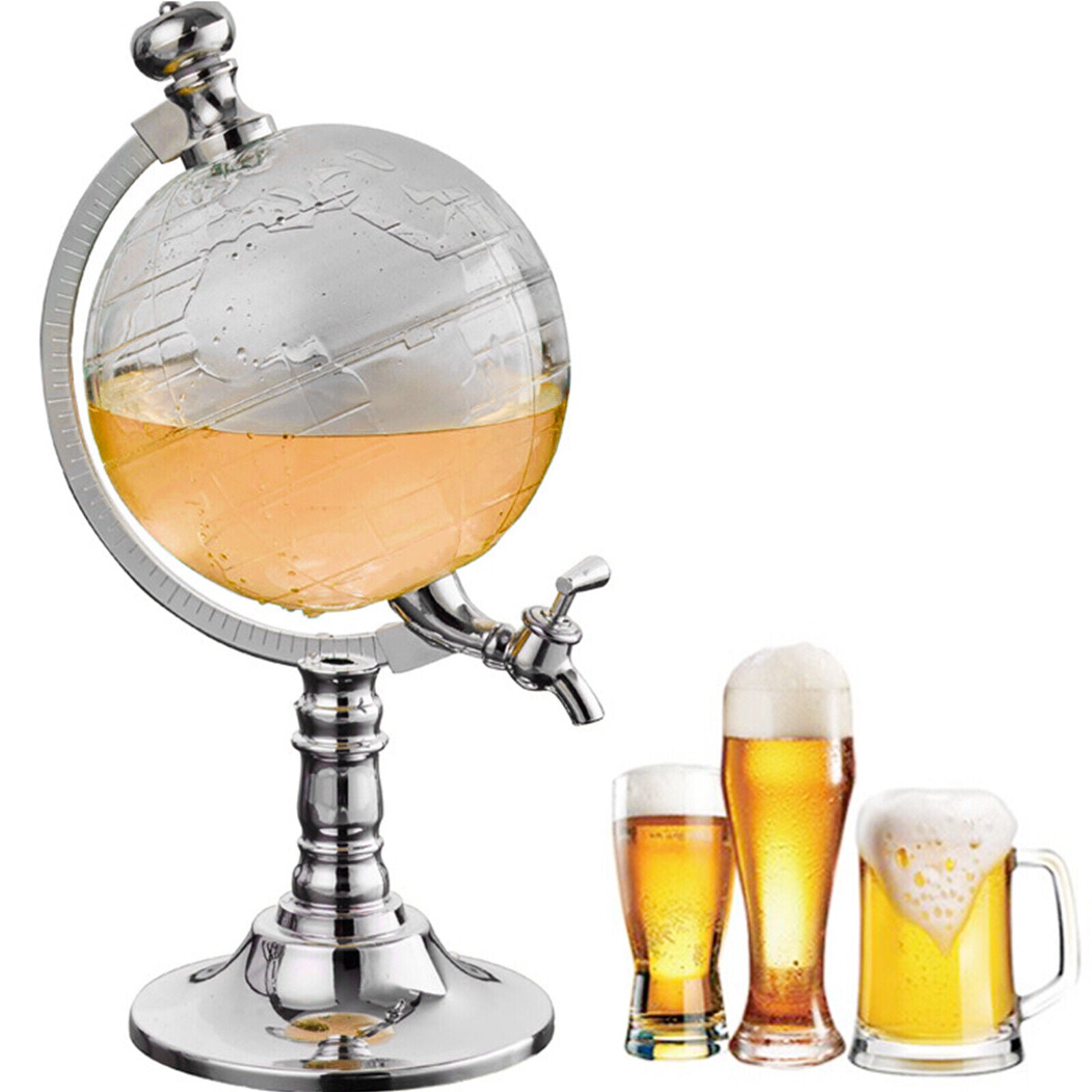 ZhdnBhnos 1.5L Globe Shaped Wine Decanter Dispenser Bar Beverage Drink