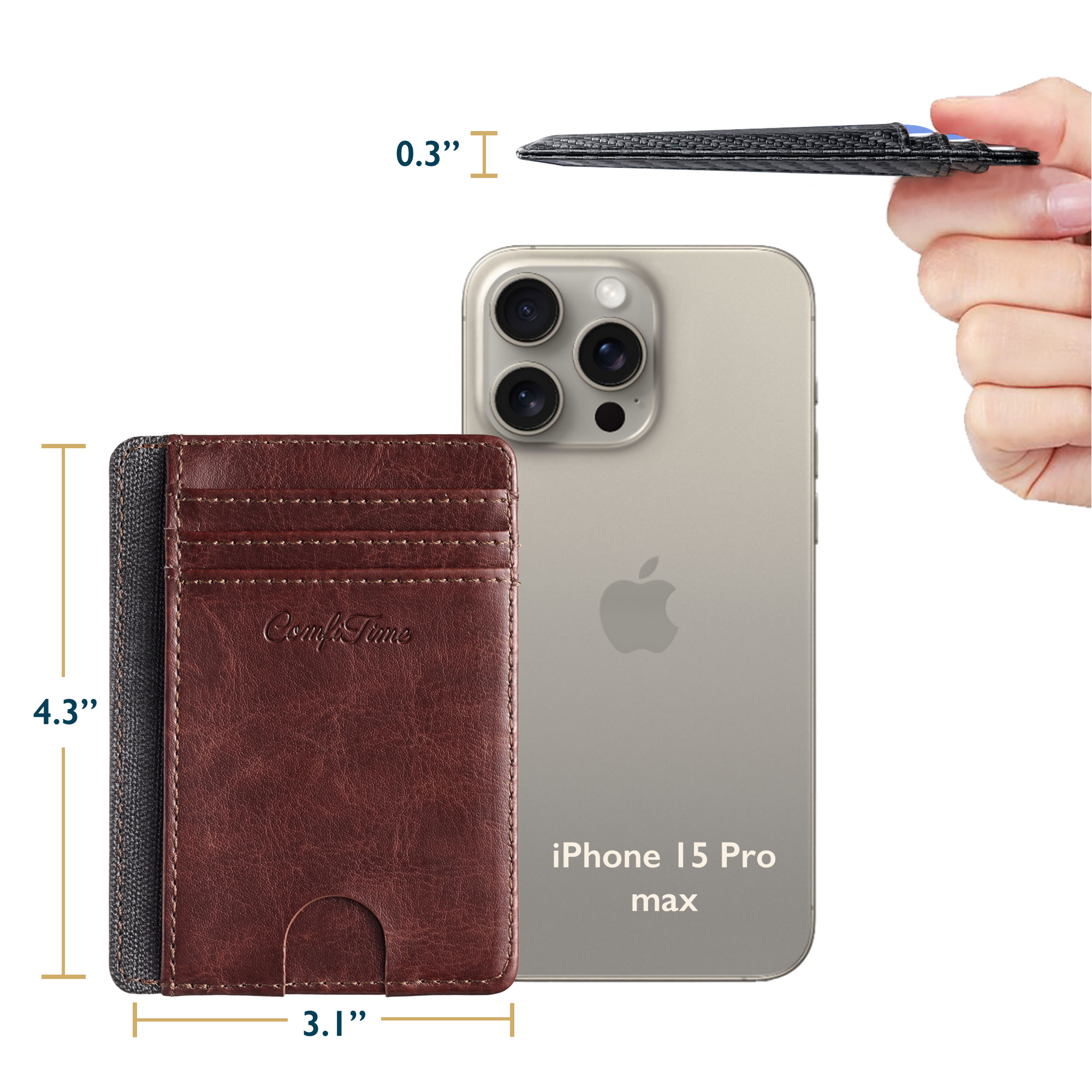 ComfiTime Slim Minimalist RFID Wallet photo 8