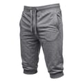thumbnail image 7 of CQONEPT Mens Sweatpants with Pockets Summer Capris Joggers Loose Fit Athletic Running Trousers with Pockets Gray S, 7 of 7