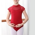 thumbnail image 2 of Girls Ballet Dance Dress Lace Mesh Cap Sleeve Leotards Ballerina Outfit Dancewear for Toddler Gymnastic 2-15 Years, 2 of 3
