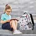 thumbnail image 7 of ALAZA America Butterfly Hearts Stars Backpack Elementary School Bag Bookbag Travel Rucksack, 7 of 7