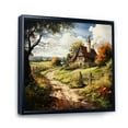 thumbnail image 2 of Designart "Farmhouse Summer Countryside Rustic painting II" Landscapes Floater Framed Canvas Print, 2 of 7