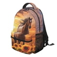 chaqlin Sunset Horse Teen Kids Backpack for Boys Large Capacity ...