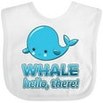 thumbnail image 3 of Inktastic Whale, Hello There Boys or Girls Baby Bib, 3 of 4