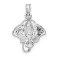 thumbnail image 5 of Auriga Fine Jewelry 14K White Gold Stingray Charm for Women (L-20 mm, W-15.25 mm), 5 of 6