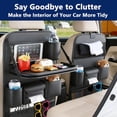 thumbnail image 2 of Pecham 2PCS Car Backseat Organizer with Table Tray, PU Leather Seat Back Protectors Kick Mats Travel Accessories, Backseat Storage Protector Kids Travel Accessories, 2 of 7