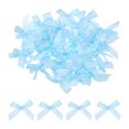 thumbnail image 1 of Unique Bargains 50Pcs Mini Ribbon Bow 1.8 inch Mini Fabric Satin Ribbon Flower Bows Light Blue, 1 of 7