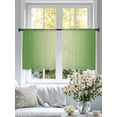 thumbnail image 5 of Spring Green Ombre Semi Sheer Curtains 45 Inch Length 2 Panels Set, Modern Gradient Abstract Art Sheer Kitchen Curtain Privacy Voile Window Curtain for Living Room Bedroom Rod Pocket Drapes, 5 of 7