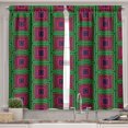 thumbnail image 2 of Ambesonne Oriental Green Valance & Curtain, Geometric Folk Motif, 55"x24", Multicolor, 2 of 7