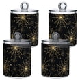 thumbnail image 2 of Gold Araneid Net Translucent Plastic Cans Storage Canisters with Lid Set of 2, 2 of 7
