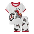 thumbnail image 2 of Hessimy Toddler Boy 2 Piece Casual Summer Outfits Short Sleeve T Shirt and Track Shorts Sets,Sporty Style（Red,11-12 Years), 2 of 7