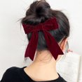 thumbnail image 5 of 2PCS Velvet Hair Bows Girls Hair Clips Ponytail Holder Accessories for Women Girls, 5 of 7