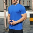 thumbnail image 5 of 3 Pack T Shirts for Men Clothes for Men Men's Crewneck Bodybuilding Gym Tees Short Sleeve Slim Fit Muscle T-Shirts Workout Athletic Fitness T-Shirt Tops, 5 of 5