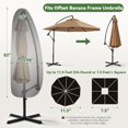 thumbnail image 3 of Patio Umbrella Cover for 7.5ft to 11.5ft Cantilever - 420D Outdoor Offset Cover, Heavy Duty Waterproof Garden Parasol Covers (Fits Banana-Style up 7.5′S/11.5′R), 3 of 6