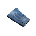 thumbnail image 3 of Lamuusaa Men Casual Jeans, Solid Color Long Trousers with Broken Holes, S/ M/ L/ XL/ XXL/ XXXL, 3 of 9