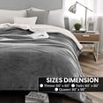 thumbnail image 6 of Moonlight20015 Sherpa Blanket Fluffy Plush Ultra-Soft Bed Blanket Reversible Queen Size Gray Color, 6 of 8