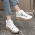 thumbnail image 4 of Mepaouo Platform Sneakers for Women Walking Slip Resistant Work Shoes Thick Wedge Casual Shoe(White,8), 4 of 9